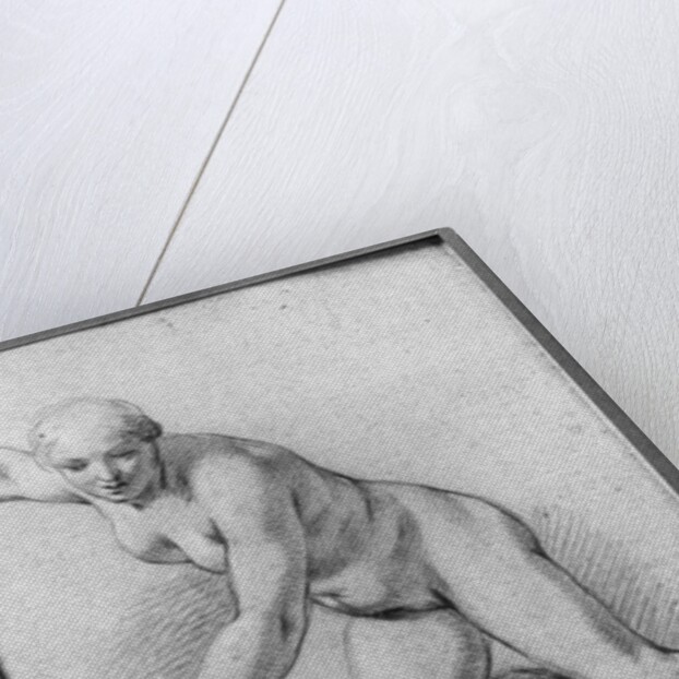 Woman kneeling on a cloud by Charles Le Brun