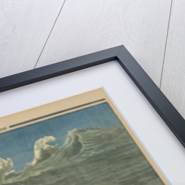 A swimming champion attacked by a sea monster by French School