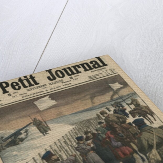 Foreigners coming out of Andrinople, front cover illustration from 'Le Petit Journal', supplement illustre by French School