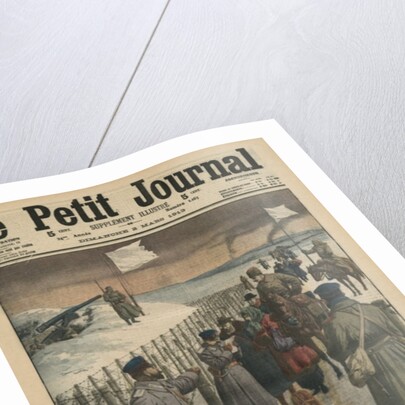 Foreigners coming out of Andrinople, front cover illustration from 'Le Petit Journal', supplement illustre by French School