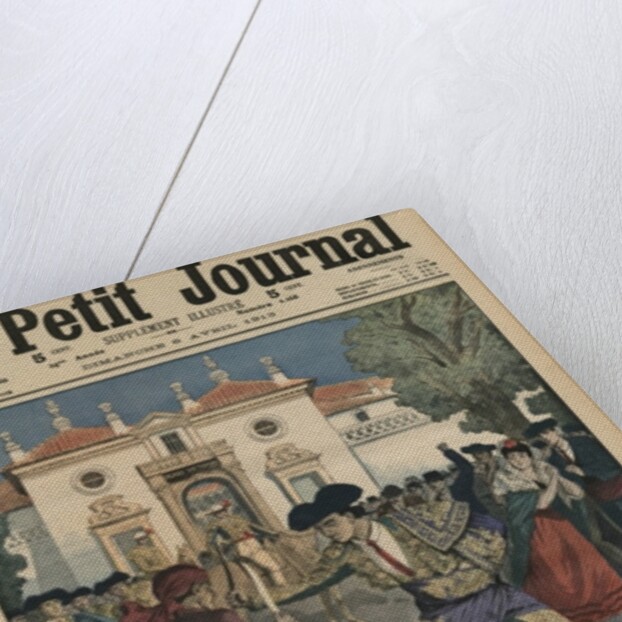 Fatal duel on the stage of a Spanish theatre during the third act of the opera 'Carmen' by French School