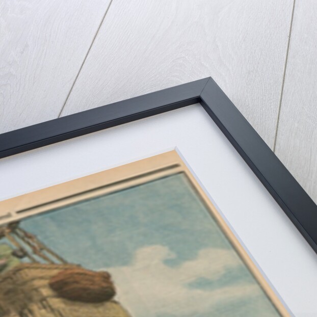 A woman falling down from the gondola of a balloon by French School