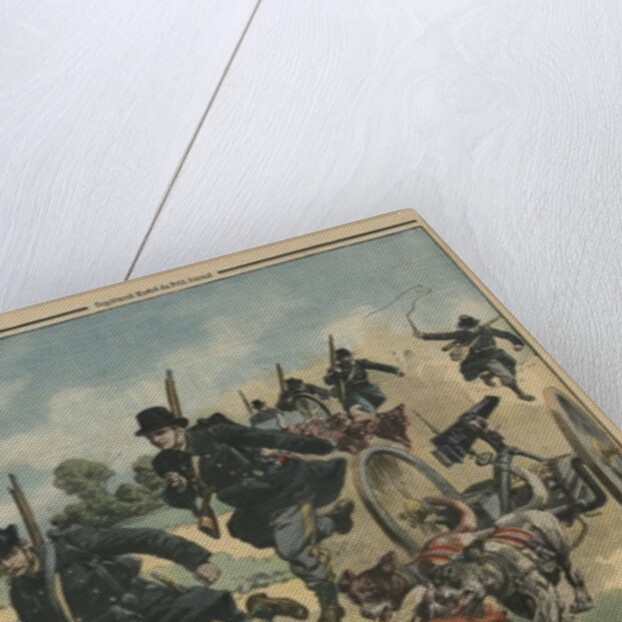 In the Belgian army, machine guns pulled by dogs by French School