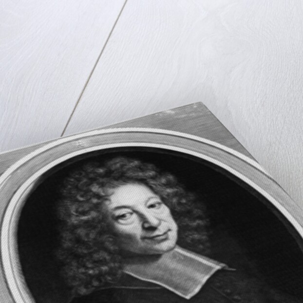 Gilles Menage, 1692, engraved in 1698 by Pierre Louis van Schuppen by Roger de Piles