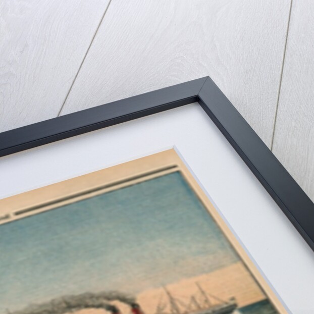 A shoal of whales attacking a liner by French School