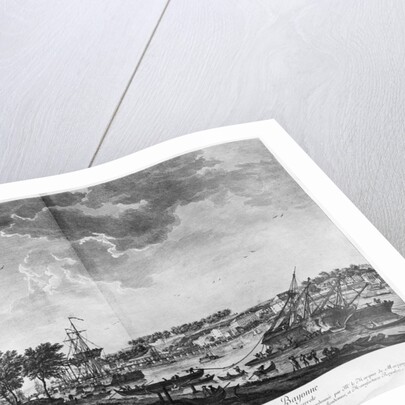 View of the Town and Port of Bayonne seen from the avenue of Bouflers near the gate of Mousserole, series of 'Les Ports de France' by Claude Joseph Vernet