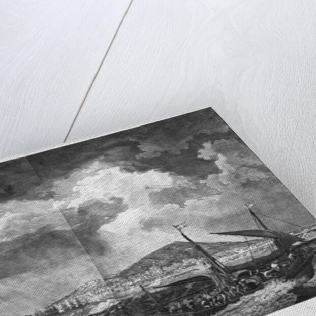 The Port of Cette in Languedoc seen from the sea behind the isolated jetty, series of 'Les Ports de France' by Claude Joseph Vernet