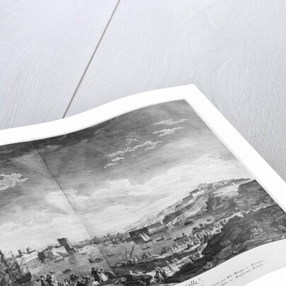 Entrance to the Port of Marseille, seen from the mountain called Tete de More by Claude Joseph (after) Vernet