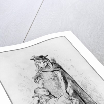 Poor girl with a child in London by Gustave Dore