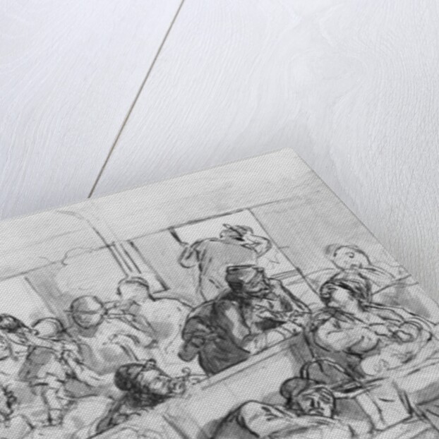 Album of the Siege of Paris, Third Class Carriage by Gustave Dore