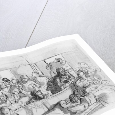 Album of the Siege of Paris, Third Class Carriage by Gustave Dore