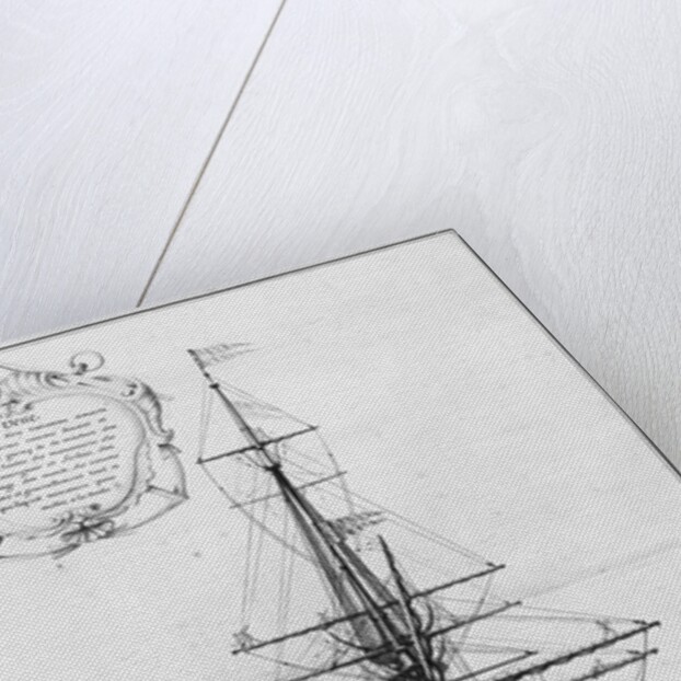 Stern of a moored vessel by French School