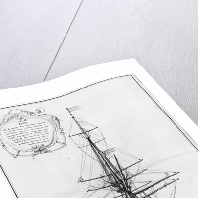 Stern of a moored vessel by French School