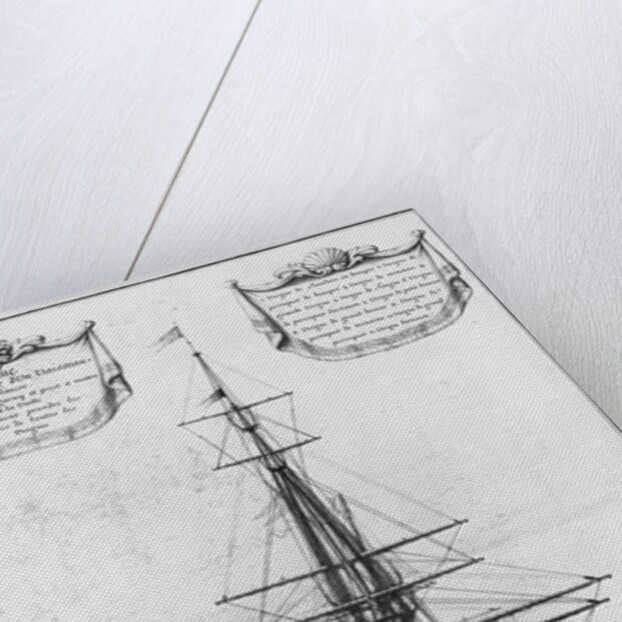 row of a vessel at anchor by French School