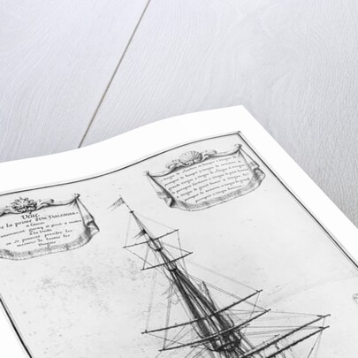 row of a vessel at anchor by French School