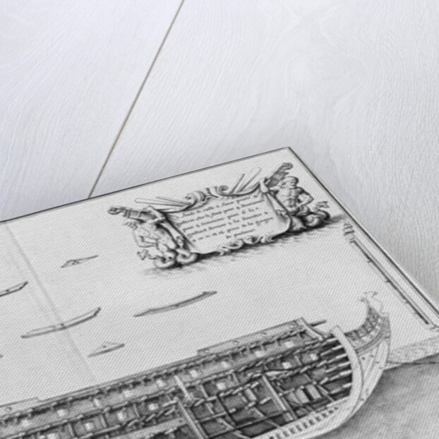 Cross-section of the fully completed inside of a vessel by French School