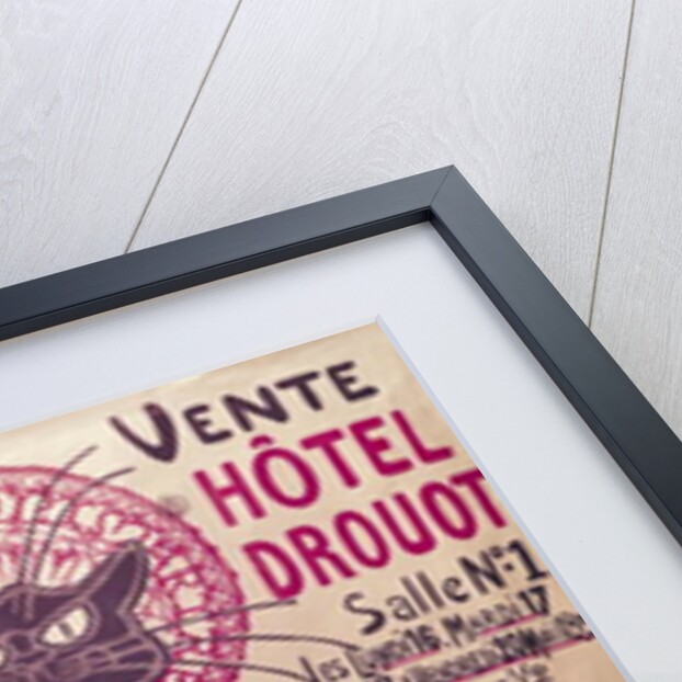 Poster advertising an exhibition of the 'Collection du Chat Noir' cabaret at the Hotel Drouot, Paris, May 1898 by Theophile Alexandre Steinlen