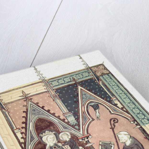 Abbot Robert of Clairmarais presents his copy of 'De Laudibus Beatae Mariae Virginis' by French School