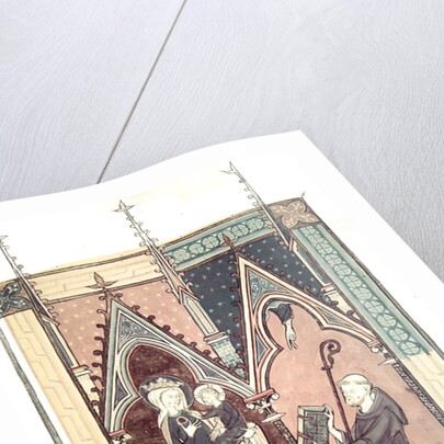 Abbot Robert of Clairmarais presents his copy of 'De Laudibus Beatae Mariae Virginis' by French School