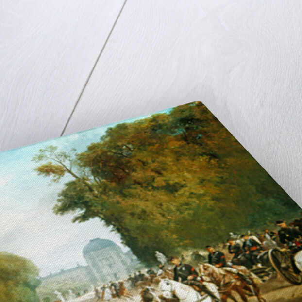 French artillery encamped in the Tuileries gardens during the siege of Paris, late September 1870 by Alfred /Brunner-Lacoste Emile Decaen