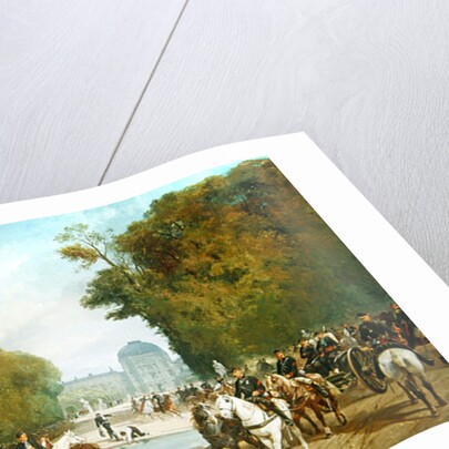 French artillery encamped in the Tuileries gardens during the siege of Paris, late September 1870 by Alfred /Brunner-Lacoste Emile Decaen