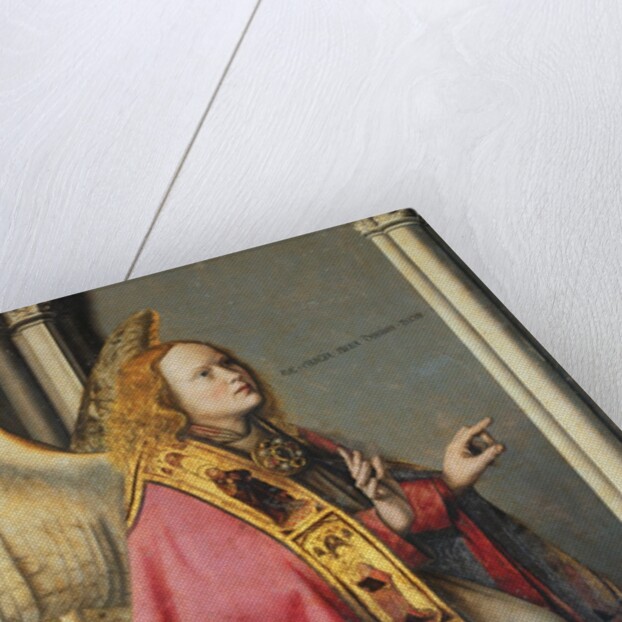 The Angel, Gabriel, making the Annunciation to the Virgin Mary, c.1445 by Master of the Aix Annunciation