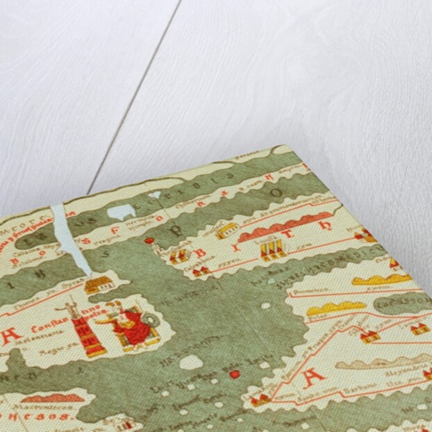 Detail of Constantinople from the Peutinger map copy by Anonymous