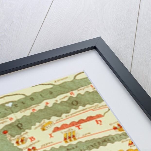 Detail of Constantinople from the Peutinger map copy by Anonymous