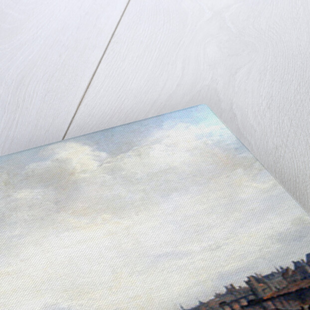 The Louvre Grande Galerie, view of Paris from the Barbier bridge, c.1640 by Abraham de Verwer