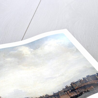 The Louvre Grande Galerie, view of Paris from the Barbier bridge, c.1640 by Abraham de Verwer