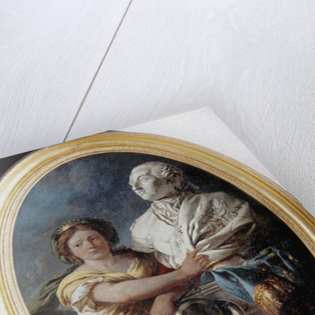 Justice Contemplates the Bust of Louis XVI by Louis Jean Francois I Lagrenee