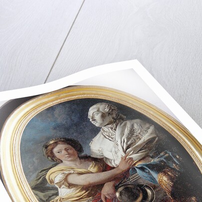 Justice Contemplates the Bust of Louis XVI by Louis Jean Francois I Lagrenee