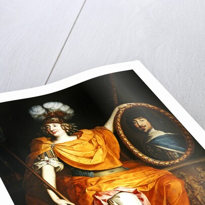 Anne Marie Louise d'Orleans holding the portrait of her father, Gaston of France, 1672 by Pierre Bourguignon