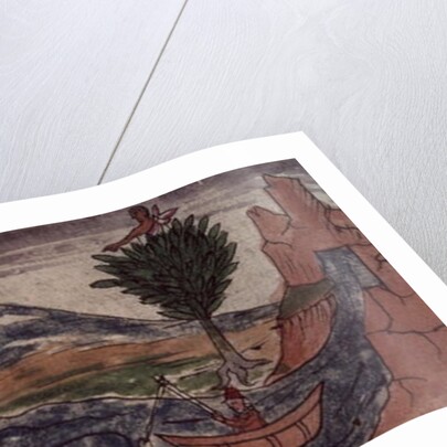 An Indian spy observes the arrival of a Spanish ship on the Mexican coast, 1579 by Diego Duran