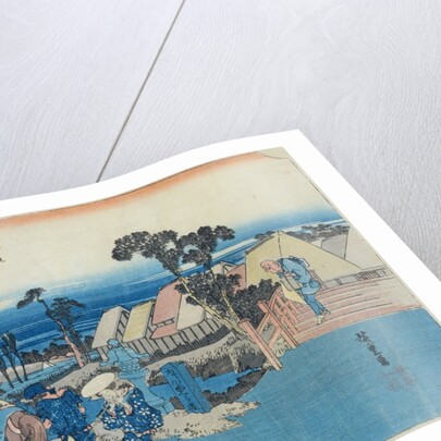 Totsuka: fork in the road of the old town, No.6 from the series 'Fifty-three Stations on the Tokaido', c.1834-35 by Ando or Utagawa Hiroshige