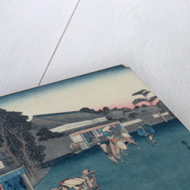 Narumi: the local fabric Arimatsu Shibori shop by Ando or Utagawa Hiroshige