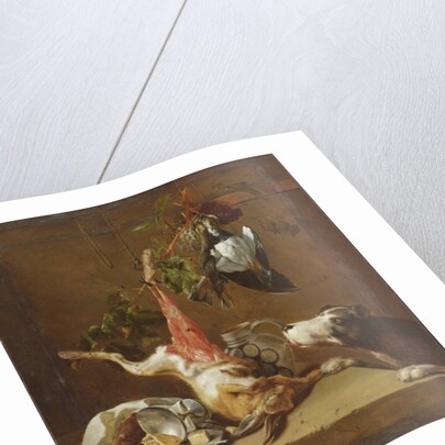 Hunting dog and game by Christoffel Puytlinck