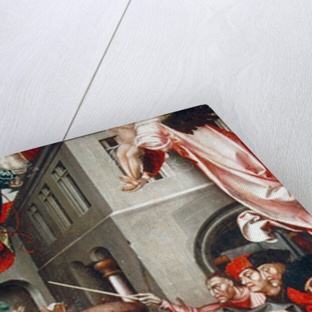 Bugnon Altarpiece: right hand panel depicting charity, c.1507 by Hans Fries