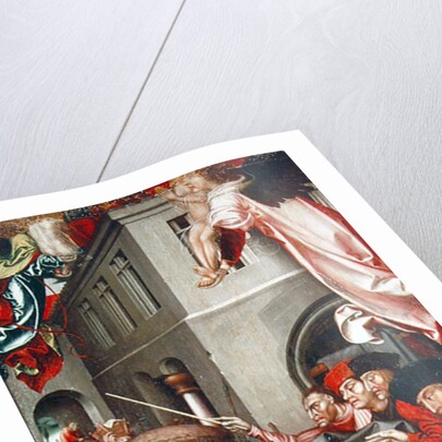 Bugnon Altarpiece: right hand panel depicting charity, c.1507 by Hans Fries