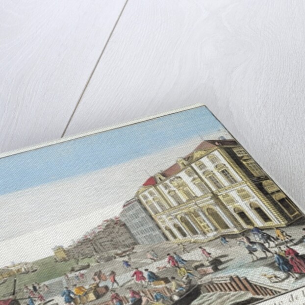 Perspective view of the Town Hall and part of the harbour at Marseille, c.1770 by French School