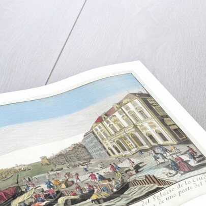 Perspective view of the Town Hall and part of the harbour at Marseille, c.1770 by French School