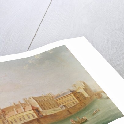 Houses in the Cloister of Notre-Dame, Paris by Nicolas Raguenet