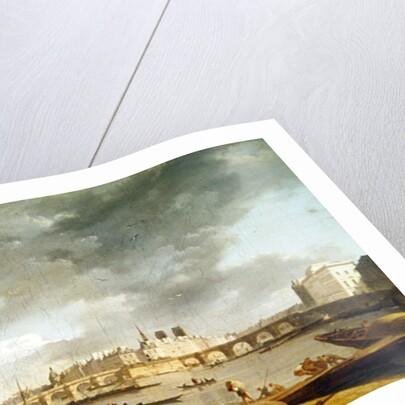 View of the tip of the Ile de la cite from the port Saint Nicolas in Paris, c.1780 by Alexandre Jean Noel