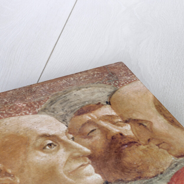 Detail of heads of men to the left of the Emperor by T. & Lippi F. Masaccio