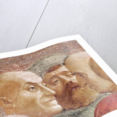 Detail of heads of men to the left of the Emperor by T. & Lippi F. Masaccio