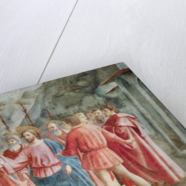 Detail of Christ and his disciples by Tommaso Masaccio