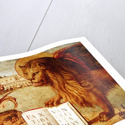 Detail of the Lion of St. Mark, 1516 by Vittore Carpaccio