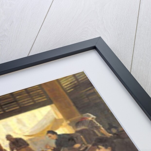 Fish Market in the Halle Delacroix, 1889 by Edouard Cremieux