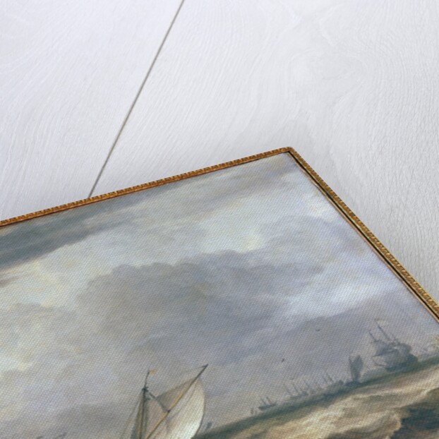 Boats in Stong Wind by Allart van Everdingen