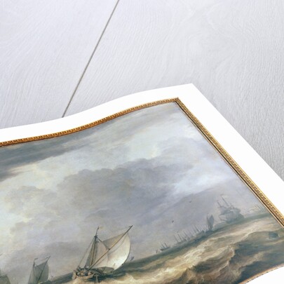 Boats in Stong Wind by Allart van Everdingen